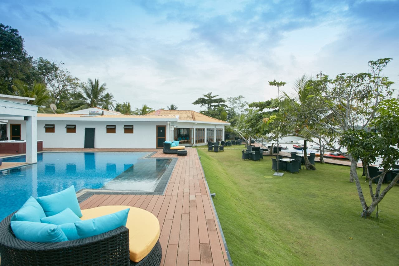 Poolside view of the marina by Debug Auto Exclusive